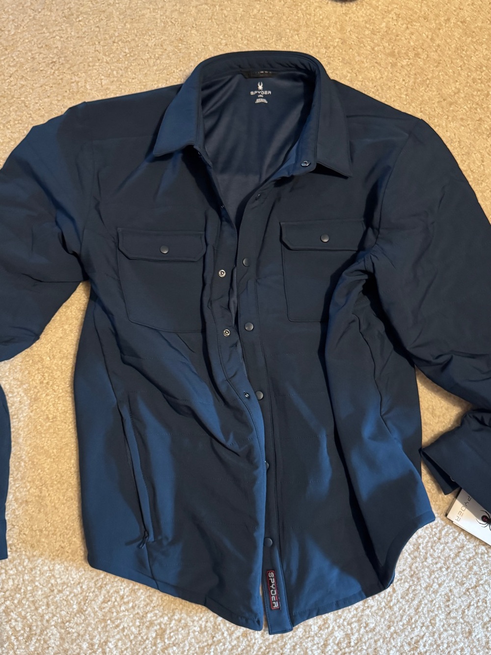 Spyder Men's Navy Blue Button-Up Jacket